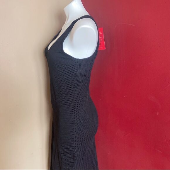 Michael Stars NWT Black Fishnet MIDI Dress Medium - Picture 3 of 7
